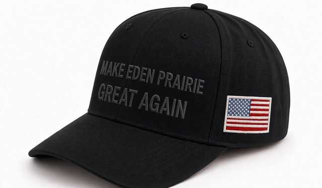 MEPGA hat, three-quarter view showing the front embroidery and US flag patch